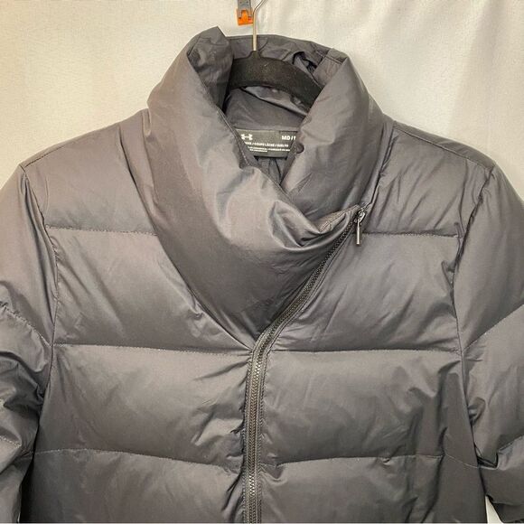 Under Armour Black Down Short Parka Size Medium - Picture 4 of 15